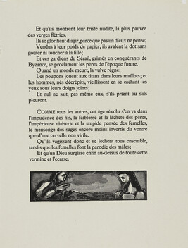 Head of Christ and Head of a Woman, illustration from Passion by André Suarès