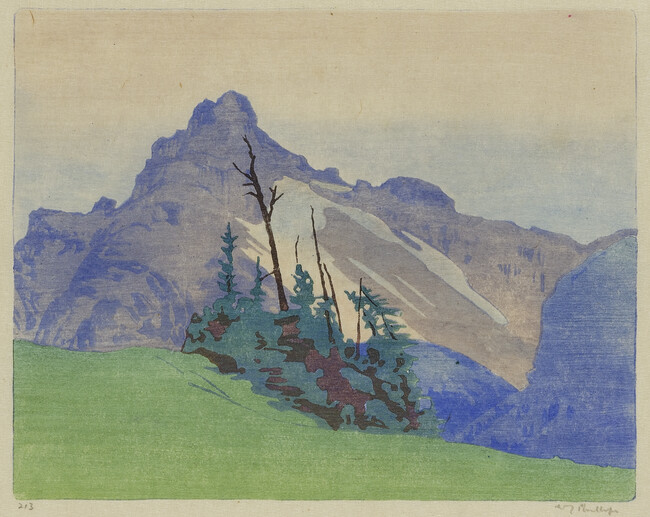 The Mountain, from the portfolio Ten Canadian Colour Woodcuts