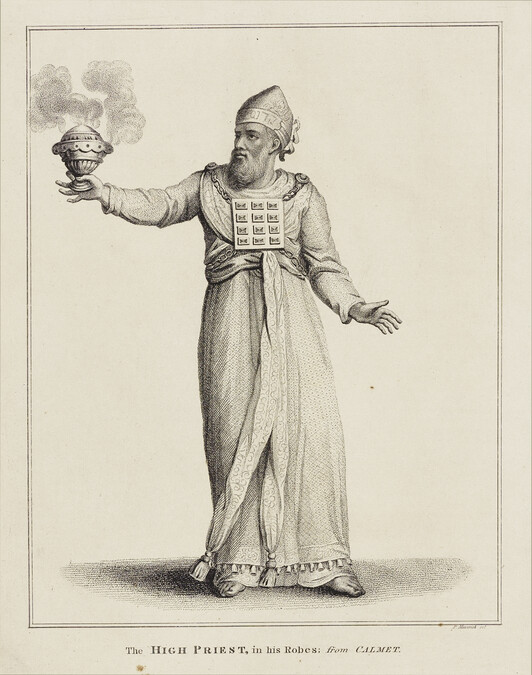 The High Priest, in His Robes; after the print by Calmet, Aaron in het Hoogepriesterlyk Gewaad' (Aaron in the attire of the Hight Priest)