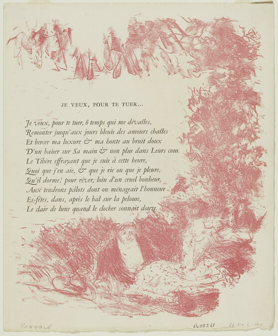Je veux pour te tuer (I Want to Kill You); illustration from Paul Verlaine's 