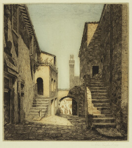 An Old Courtyard, Italy (Italian Courtyard)