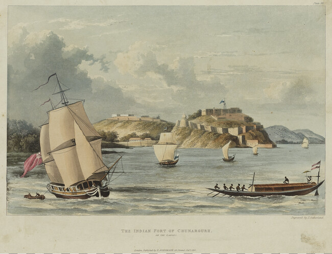 The Indian Fort of Chunargurh on the Ganges from the book, A Picturesque Tour along the Rivers Ganges and Jumna by Lieutenant-Colonel Charles Ramus Forrest (1750-1827)