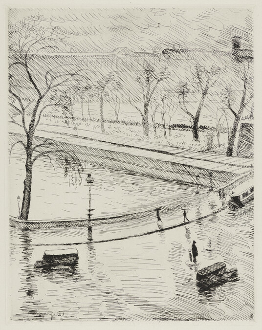 Les Quais, from the Album Paris [Pluie sur la Seine à Paris (Rain on the Seine Paris)]