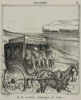 Et ils veulent rattraper le train!!! (And they want to catch the train!!!), plate 97 from the series...