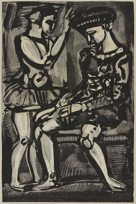 Two Figures, illustration from Le Cirque de l'Etoile filante (The Shooting Star Circus) by Georges Rouault