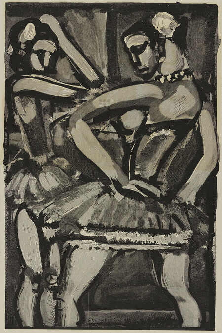 Courtesans (Page 8), illustration from Le Cirque de l'Etoile filante (The Shooting Star Circus) by Georges Rouault