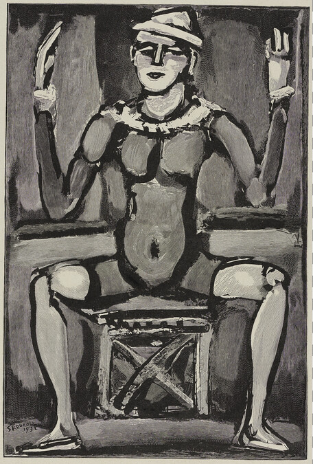 Seated Man (Page 60), illustration from Le Cirque de l'Etoile filante (The Shooting Star Circus) by Georges Rouault
