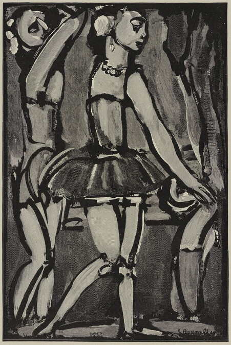 Two Figures, illustration from Le Cirque de l'Etoile filante (The Shooting Star Circus) by Georges Rouault