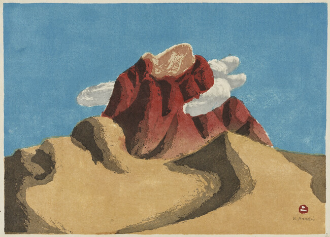 Mt. Asama No. 5:  Clouds Encircling Cone