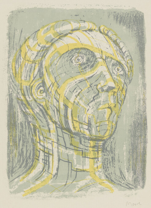 Head of Prometheus, from the book Prométhée (Prometheus) by Goethe, translated by André Gide, illustrated by Henry Moore