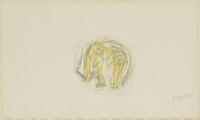 Tail Piece III, from the book Prométhée (Prometheus) by Goethe, translated by André Gide, illustrated by Henry Moore