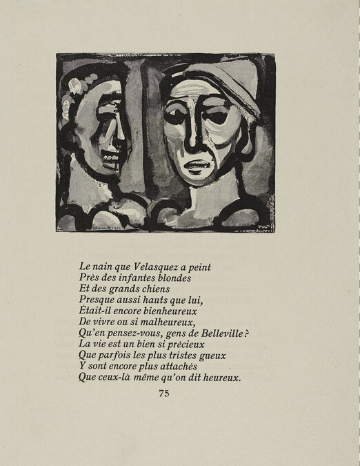 Two Clowns (Page 75), illustration from Le Cirque de l'Etoile filante (The Shooting Star Circus) by Georges Rouault