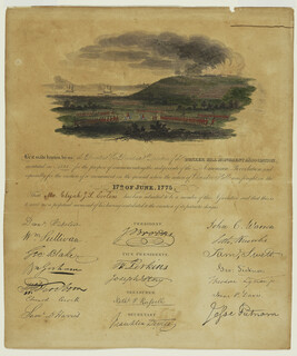 Certificate of Membership in the Bunker Hill Society