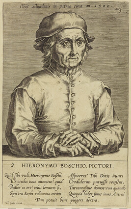 Hiernoymo Boschio, Pictori (Portrait of Hieronymus Bosch), Plate 3 from Pictorum Aliquot Celebrium...