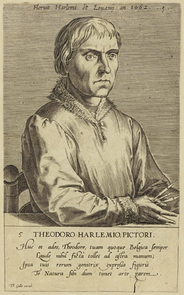 Theodoro Harlemio, Pictori (Portrait of Dirck Bouts), Plate 6 from Pictorum Aliquot Celebrium Germaniae...