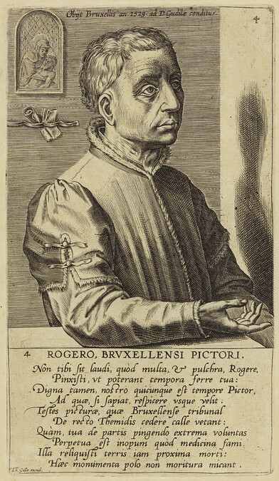 Rogero, Bruxellensi Pictori (Portrait of Rogier van der Weyden), Plate 4 from Pictorum Aliquot Celebrium Germaniae Inferioris Effigies (Effigies of some celebrated painters, chiefly of Lower Germany)