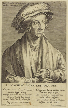 Ioachimo Dionatensi, Pictori (Portrait of Joachim Patinir), Plate 8 from Pictorum Aliquot Celebrium...