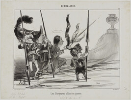 Les Burgraves allant en guerre (The Burgraves Going to War), plate 111 from the series Actualités (News...