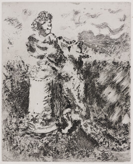 Le Renard et le Buste (The Fox and the Bust), Plate 46 from Les Fables de La Fontaine ( La Fontaine's...