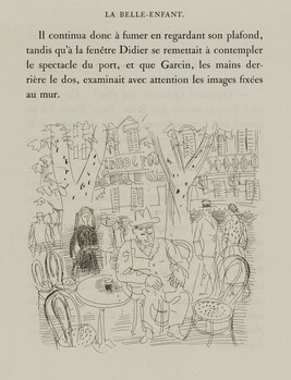 Sidewalk Cafe, from Eugène Montfort's La belle enfant ou l'amour à quarante ans (The Beautiful Child or...
