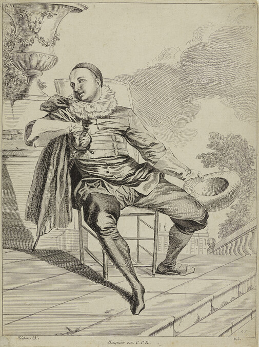 Crispin assis, la main sur la garde de son épée (Crispin Seated, Hand on his Sword) from 