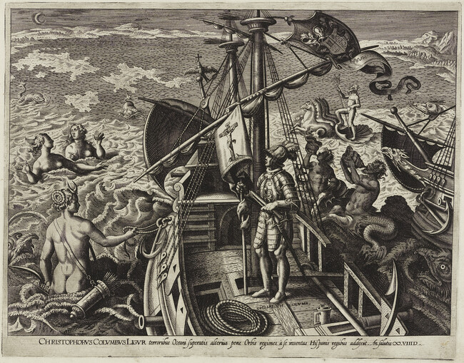 Christopher Columbus on His Ship