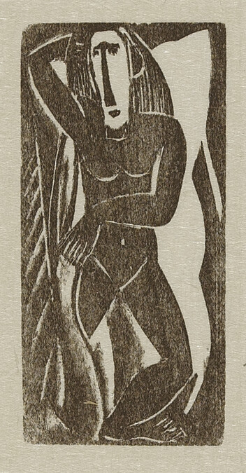 Standing Nude, from the book Woodcuts and Linoleum Blocks
