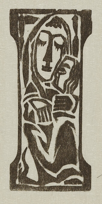 Mother and Child, from the book Woodcuts and Linoleum Blocks