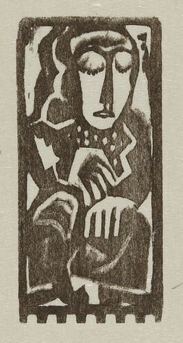 Seated Woman, from the book Woodcuts and Linoleum Blocks