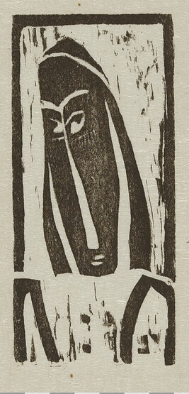 Head and Shoulders of Figure, from the book Woodcuts and Linoleum Blocks