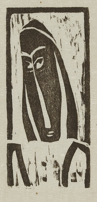 Head and Shoulders of Figure, from the book Woodcuts and Linoleum Blocks