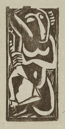 Nude with Upraised Arm, from the book Woodcuts and Linoleum Blocks