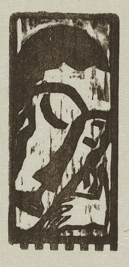 Head, from the book Woodcuts and Linoleum Blocks