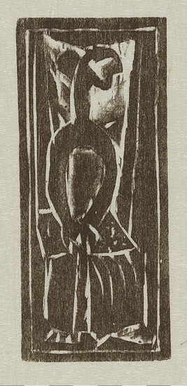 Figure, from the book Woodcuts and Linoleum Blocks