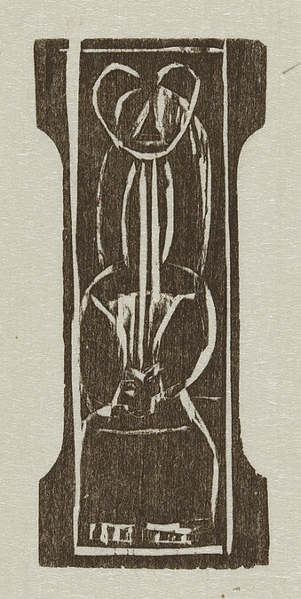 Seated Figure, from the book Woodcuts and Linoleum Blocks