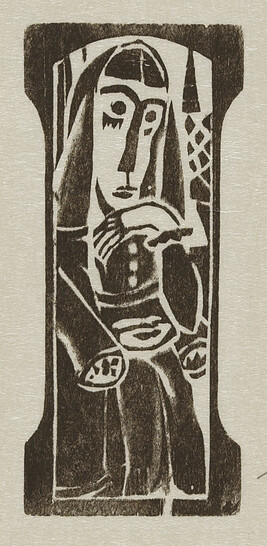 Seated Figure, from the book Woodcuts and Linoleum Blocks