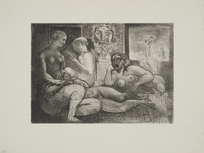 Four Nude Women and Sculpted Head (Quatre Femmes nues et tete sculptee), from The Vollard Suite