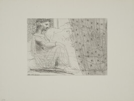 Woman Gazing at the Sleeping Minotaur (Minotaure endermi contemple par une femme), from The Vollard Suite
