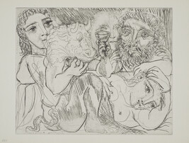 Minotaur, Drinker, and Women (Minotaure, buveur et femmes), from The Vollard Suite