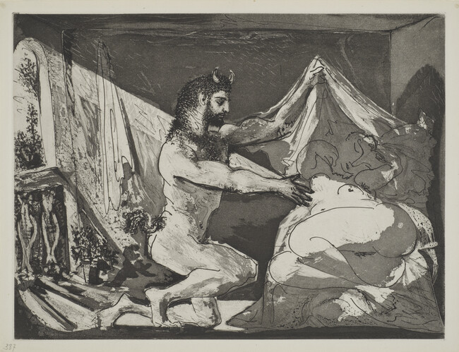 Faun Unveiling a Sleeping Woman (Faune devoilant une femme), from The Vollard Suite