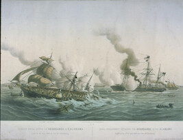 Combat naval entre le Kearsarge et l'Alabama (Naval Engagement between the Kearsarge and the Alabama)