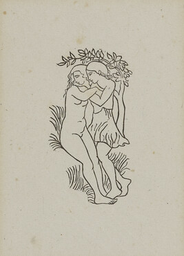 Daphne and Chloe Embracing, from Les Pastorales de Longus ou Daphnis & Chloe (The Pastorals of Longus or...