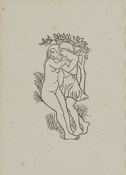 Daphne and Chloe Embracing, from Les Pastorales de Longus ou Daphnis & Chloe (The Pastorals of Longus or Daphne & Chloe)