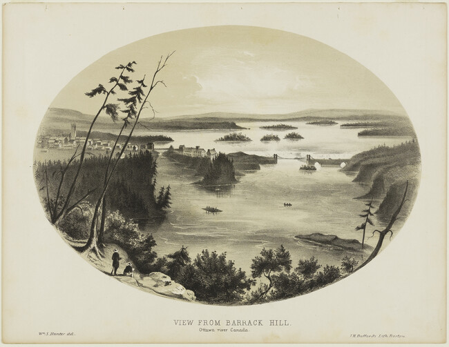 View of Barrack Hill - Ottawa River Canada, from Hunter's Ottawa Scenery
