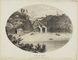 View of Lock Entrance of Rideau Canal, Ottawa City Canada, from Hunter's Ottawa Scenery
