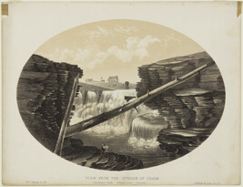 View from the Interior of Chasm Chaudière Falls, from Hunter's Ottawa Scenery
