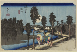 Twilight at Numazu (Numazu tasogarezu), Station 12, from The Fifty-three Stations of the Tokaido...