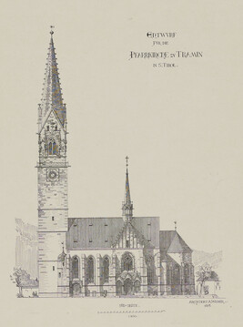 Entwurf fur die Pfarrkirche zu Tramin in S. Tirol (Architectural Drawings and Designs for Monuments:...