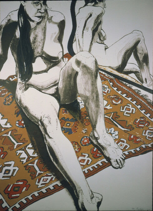 Figure Seated on Rug with Mirror, from the portfolio 