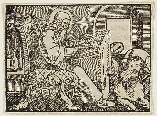 Saint Luke, from the book Biblicae Historiae